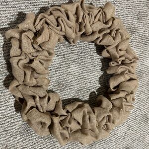 HAND MADE 20” diam BURLAP WREATH WAITING FOR YOUR TALENT TO CUSTOMIZE